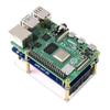 Источник бесперебойного питания (ИБП) для Raspberry Pi 4B/3B+ с литиевой батареей, стабилизированный Power Bank 5В, одновременная зарядка и разрядка, версия с пружинными контактами.