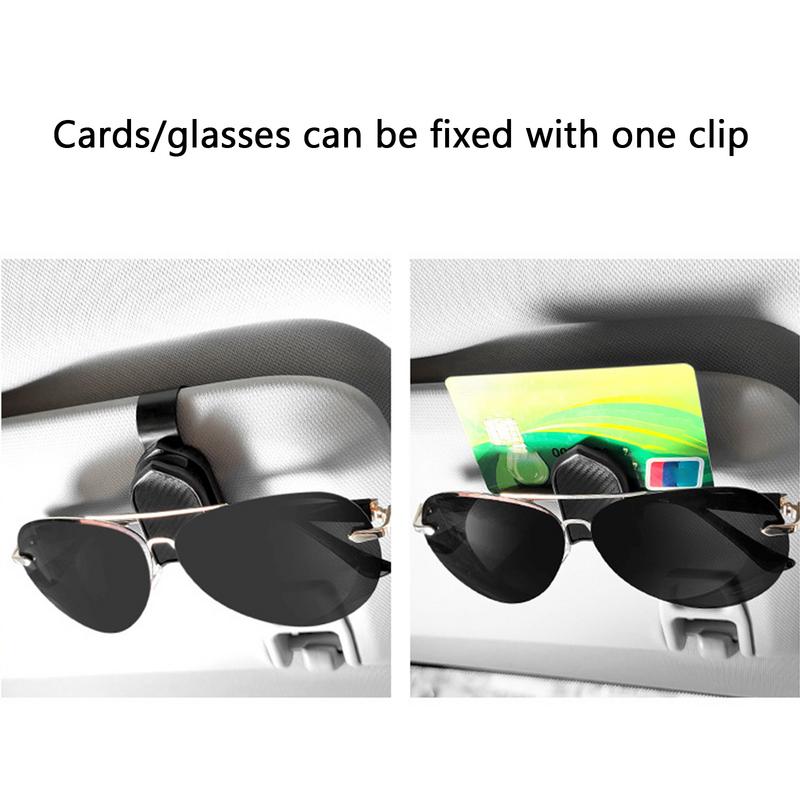 Sunglass Holder For Car Visor Clip Auto Sun Visor Eyeglass Storage Organizer Ticket Card Clip Sunglasses Mount Car Visor