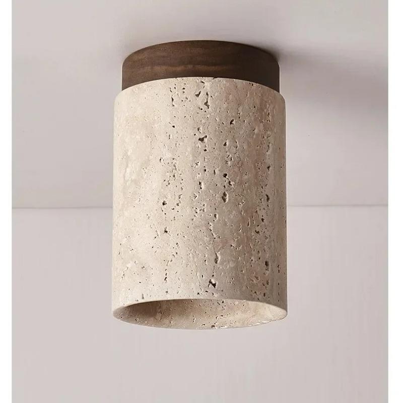 Modern Travertine Stone Ceiling Lamp Hallway Foyer Bedroom Corridor Flush Mounted Staircase Indoor Lighting Fixture Home Decor