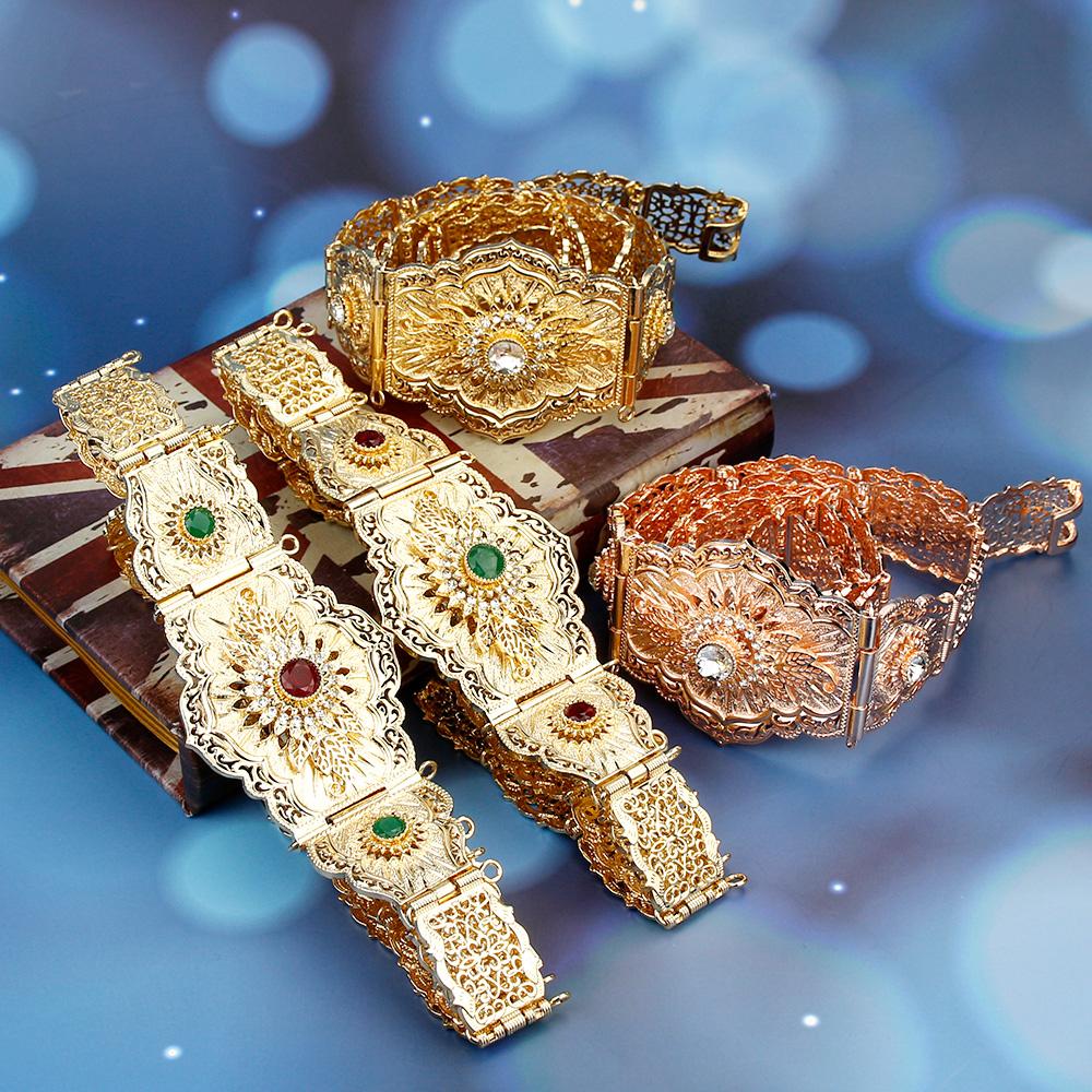 Gold Color Jewelry Women Dress Belt Ethnic Wedding Bijoux Robe Belt Waist Chain 2023