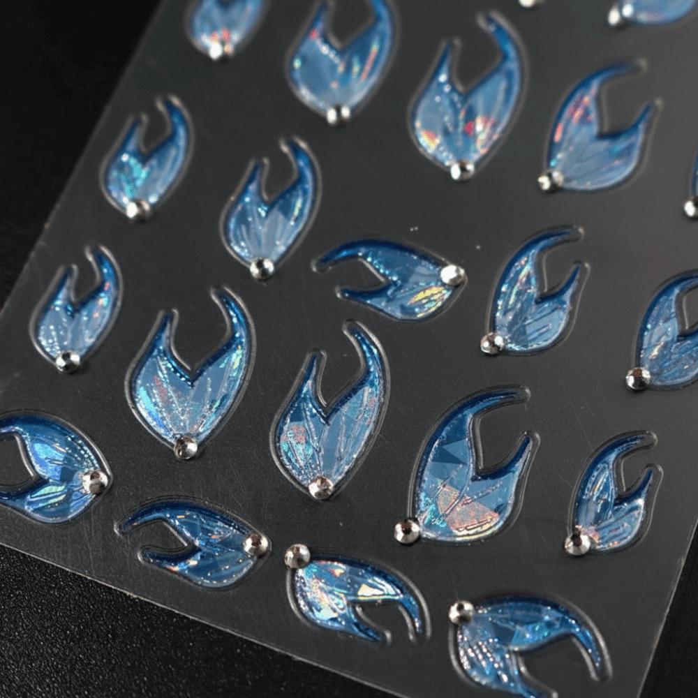 with Diamond Press on Nail Stickers Nail Decals for DIY Manicure Decorations