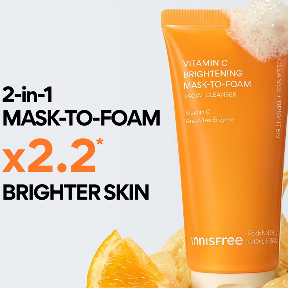 5 шт./75 г_[INNISFREE] Осветляющая маска-пенка с витамином С 15 г (Образец)