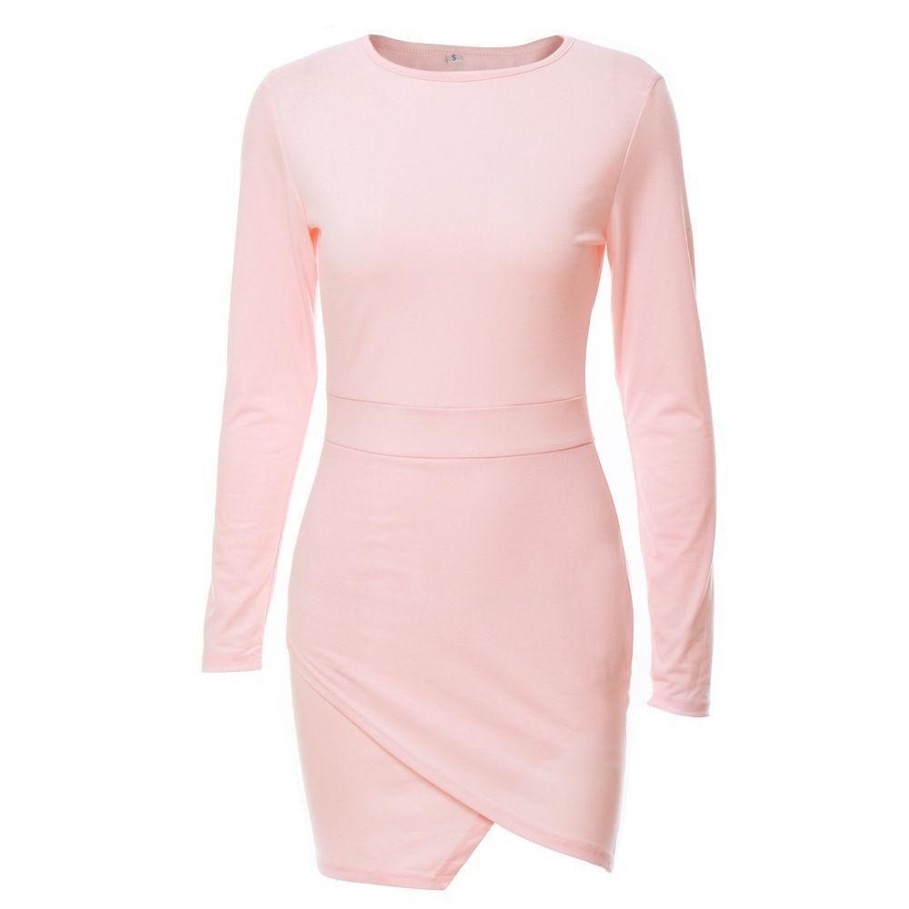 Элегантное женское облегающее мини-платье с длинным рукавом, коктейльное платье для вечеринки