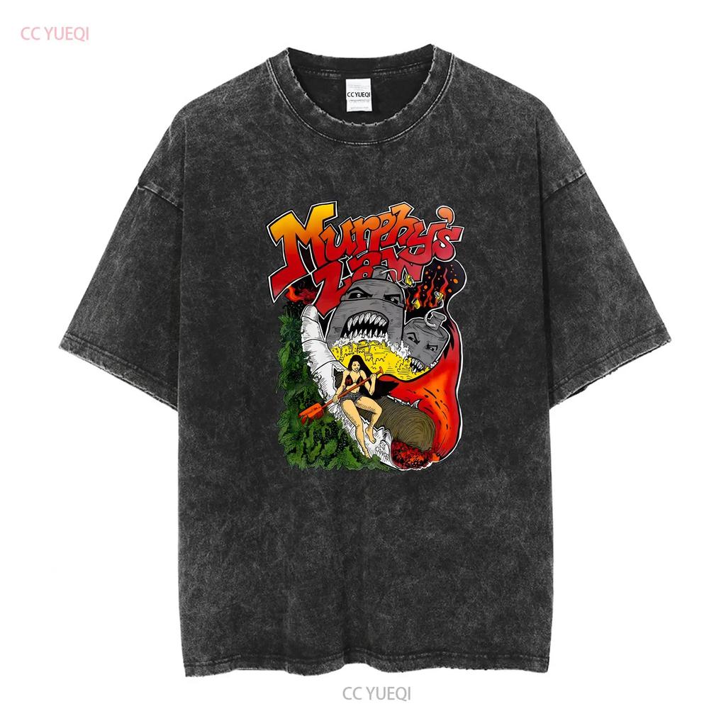 Футболка с принтом по Закону Мерфи, короткий рукав, белая, унисекс, мужская, женская, KTV8646, винтажная, стирка, топ для повседневной носки, мягкий, универсальный