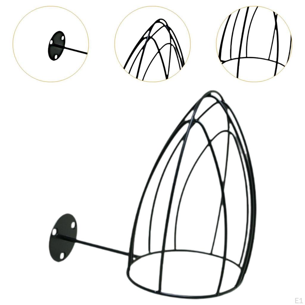 Металлическая проволочная шляпа держатель для хранения бейсбольной полки, настенный, украшение, легко устанавливаемый парик