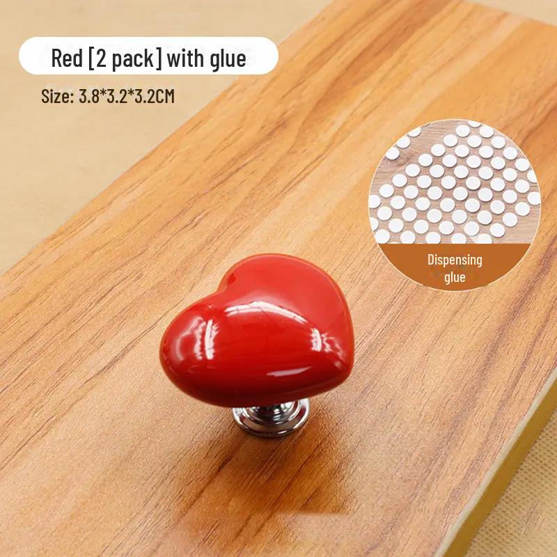 Colorful Heart-Shaped Toilet Flush Button Cover