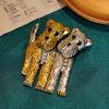Baroque Style Women Men Alloy Cute Dog Badges Accessories Fashion Retro Classic Lady Middle Design Animal Series Brooch Pin
