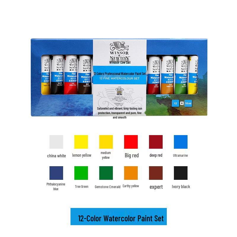 Набор акварели Winsor & Newton Artist: 36 цветов для учеников и детей в 12-цветных тюбиках