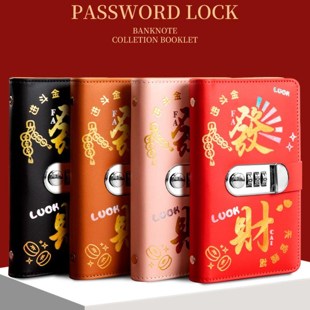 50 листов Бюджетная папка с замком из искусственной кожи, планировщик, органайзер, нержавеющая сталь