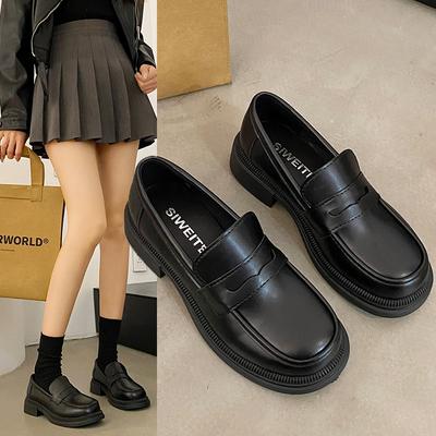 -Размер, женская обувь больших размеров, японские маленькие кожаные туфли, женские ретро лоферы в британском стиле, туфли на одной педали для формы jk