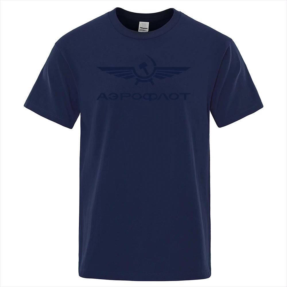 Aeroflot Aviation Russe Pilote Aerospace Aviateur T-Shirt Summer Brand Short Sleeve Fashion Tops O-Neck Stylish T shirt