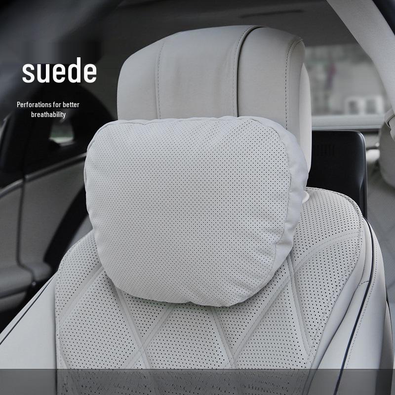 Suede Dupont Cotton Neck and Waist Support Pillow for Tesla and Mercedes-Benz S-Class Maybach