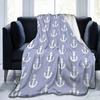 Nautical Navy Anchor Theme Blanket Living Room Bedroom Decorative Blanket Lunch Break Thermal Blanket Blanket