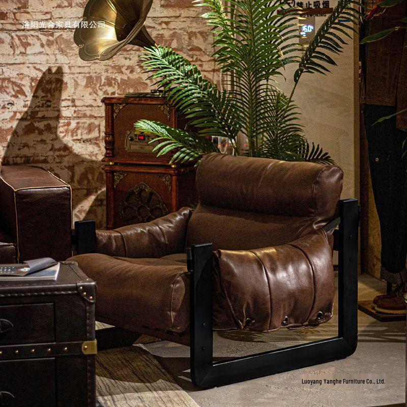 Дизайнерское кресло-диван с механизмом откидывания с острова Джерси для гостиной - Светлый люкс в ретро-стиле