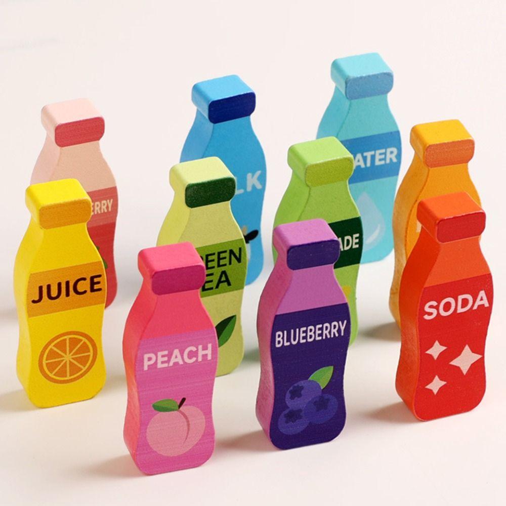 Beverage Theme Memory Match Game Creative Montessori Color Sorting Toys Boys Girls