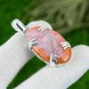 Natural Botswana Agate Gemstone Pendant 925 Sterling Silver Jewelry For Girls