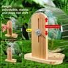 Adjustable Height Hamster Exercise Wheel Wooden Stand Hamster Running Stand  Easy To Disassemble