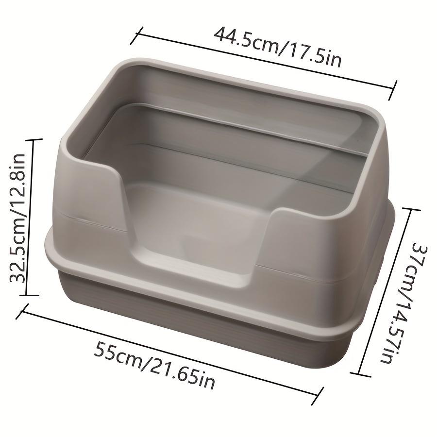 Очень большой ящик для кошачьего туалета с пластиковым совком, ящик для кошачьего туалета с высоким забором, кошачий туалет с легкой очисткой и защитой от брызг, туалет для домашних животных с лопаткой для туалета