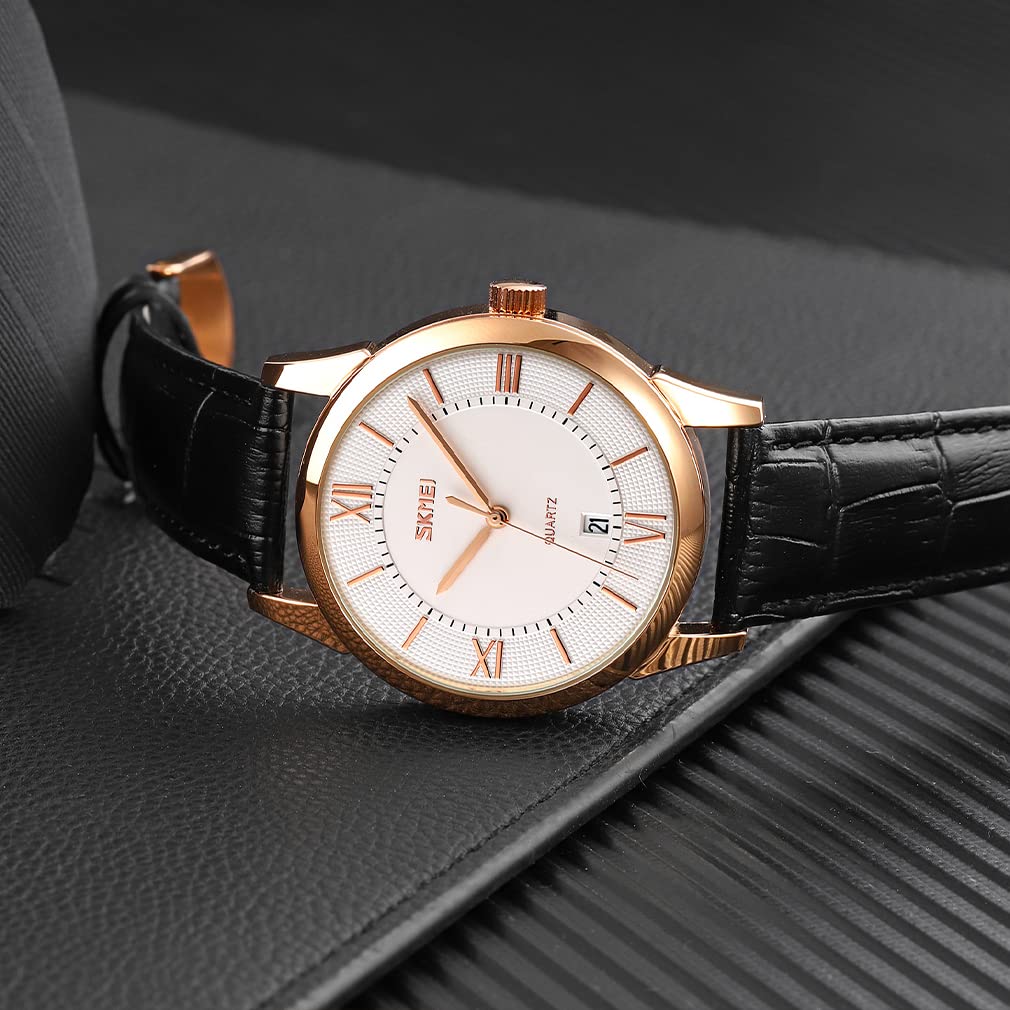 Watch for Arm Leather Brand High School White Watch for Men Men, Simple, Stylish, Watch, Men's Watch, Classic, Black, Strap, Waterproof, Business,