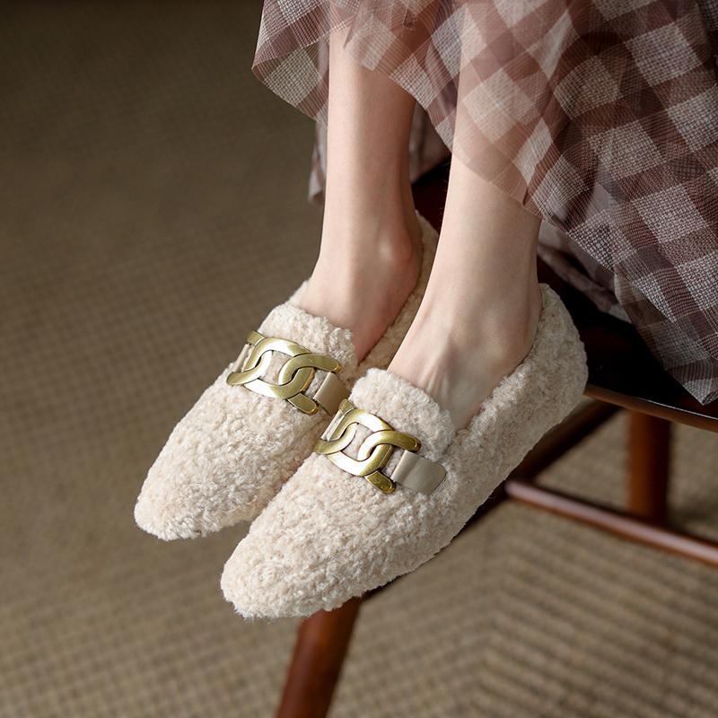 Мода 2024 Новые женские балетки для женщин с круглым носком и толстым каблуком Ретро туфли на низком каблуке Сохраняющие тепло балетки