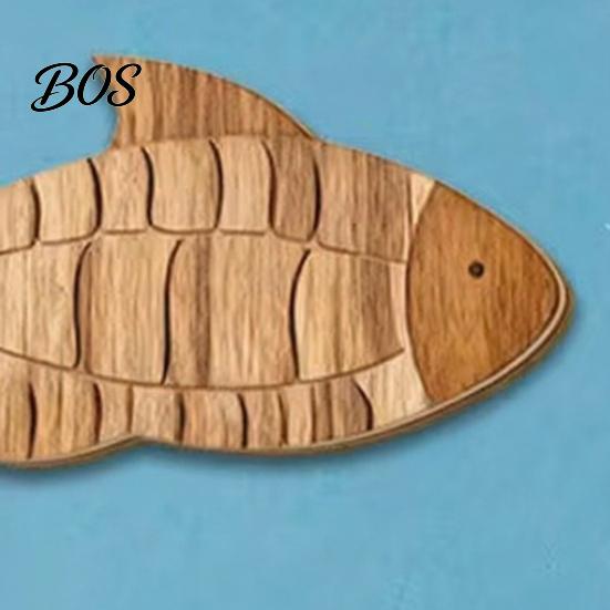 Rustic Ocean Decor 3Pcs/Set Bathroom Fish Wall Decoration, Wooden Art Decoration Sculpture, Nautical Hanging Ornament for Beach Lake House Sea Theme
