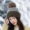 Зимняя Ретро Жаккардовая Этническая Ветрозащитная Теплая Бархатная Утепленная Защищающая от Холода Вязаная Шапка Шапка для Катания на Открытом Воздухе Шапка с Защитой Ушей