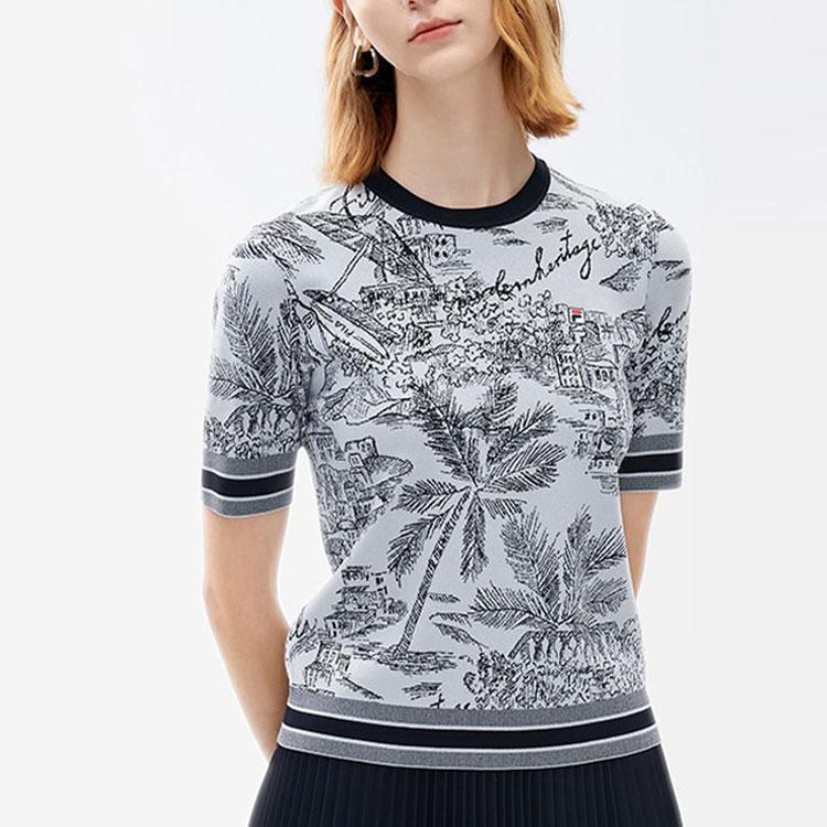New FILA T Shirts Women's White F11W221409F-WT