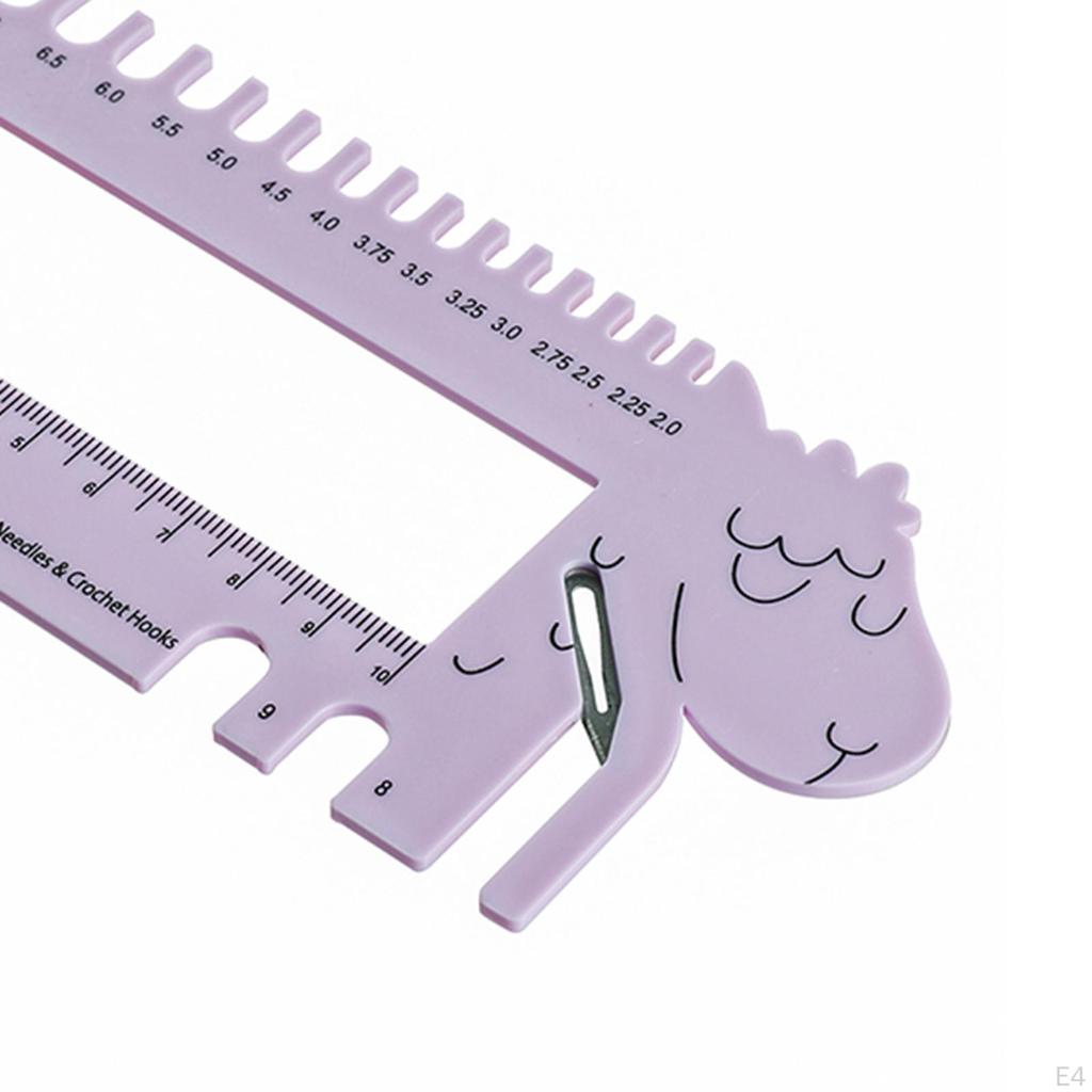 Измерительная линейка, крючок для вязания крючком 2,0–12,0 мм для вязальных швейных инструментов