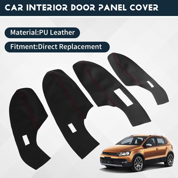 Car Interior Door Armrest Panel Cover, PU Leather, Color: As Shown, for Volkswagen.