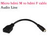 Micro HDMI-compatible Male D To HDMI-compatible Female A Jack Adapter Cable HDMI To HDMI Cable for Standard HDMI Interface