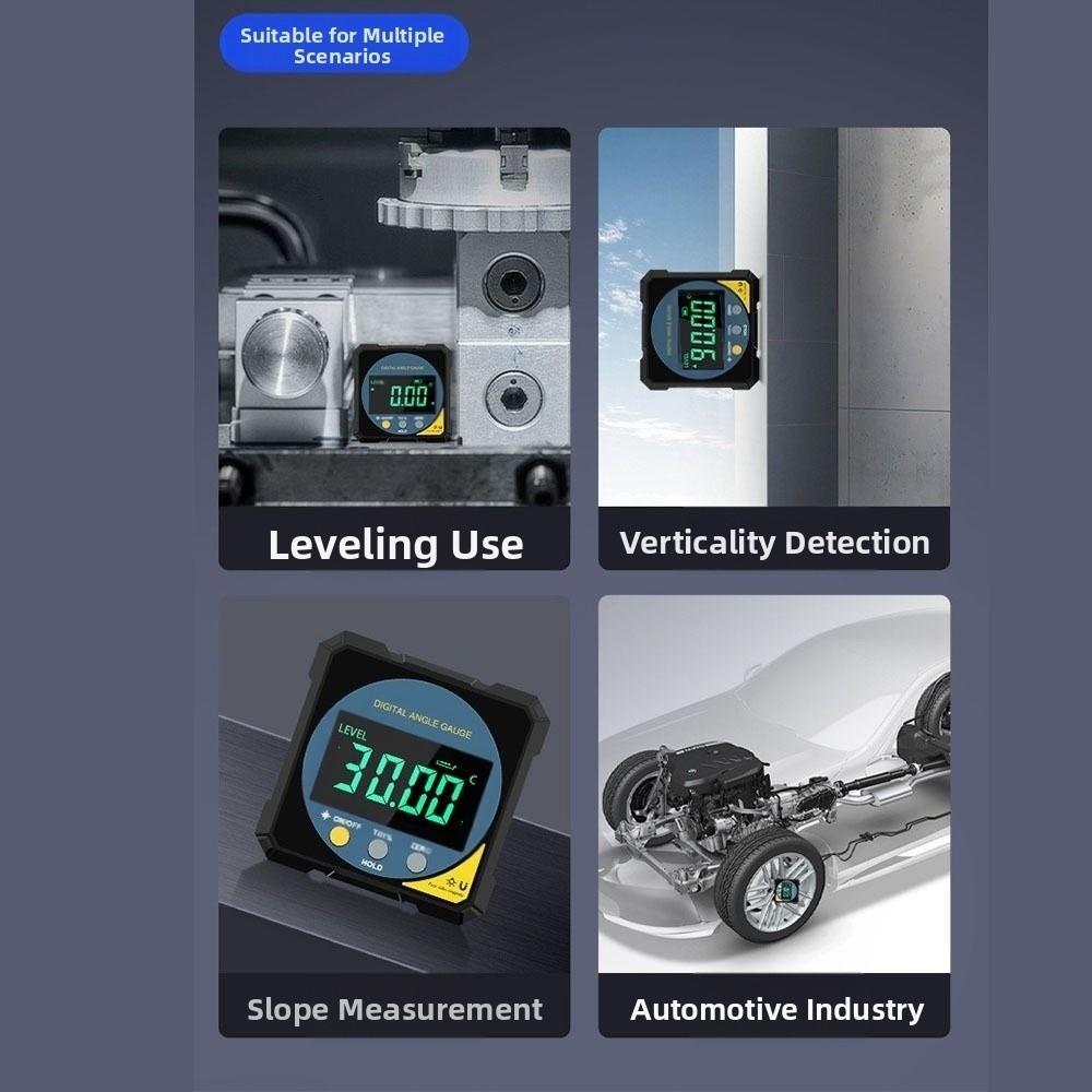 Magnet Tilt Digital Protractor Rechargeable Level Angle Goniometer Electronic Level Laser