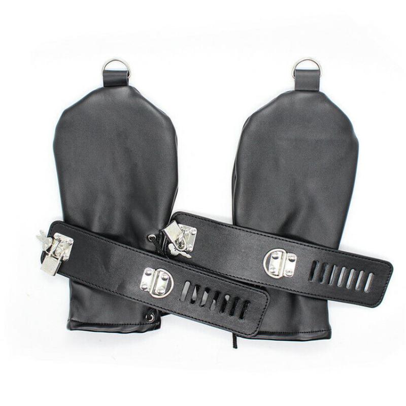 Мягкие перчатки из ПУ кожи, варежки, рабство, лапки щенка, ролевые игры, запираемые аксессуары для БДСМ, игрушки