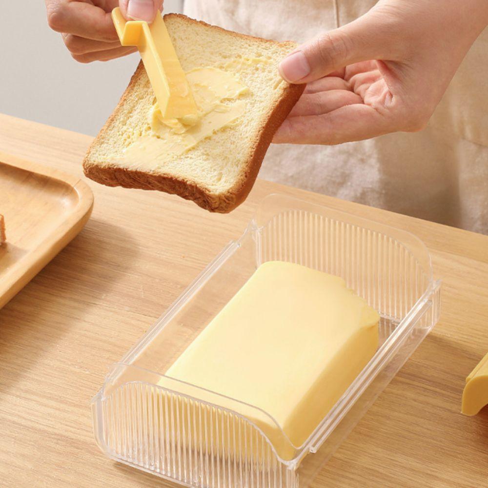 Plastic Butter Dish Sealed Butter Splitting Box Household Butter Tray Refrigerator