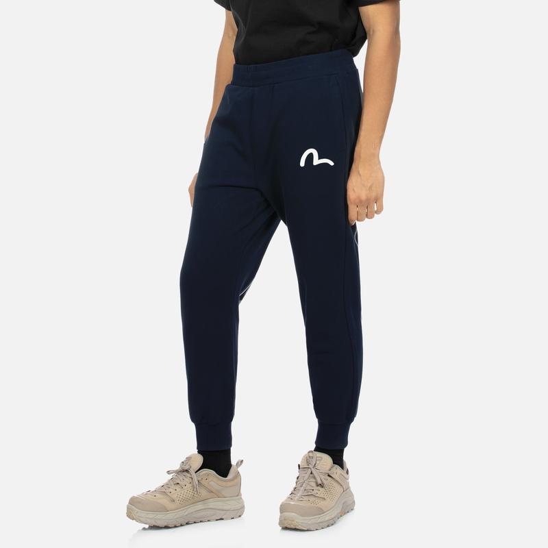 Evisu Штаны спортивные Seagull с принтом Full M, обычная посадка, мужские, темно-синие, 2ESHTM4SP1058XXCT
