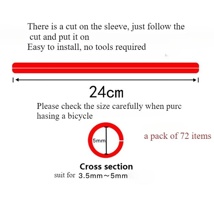 72 шт. 24 см универсальные чехлы для спиц мотоциклетного обода колеса комплект защитных чехлов для мотокросса аксессуары