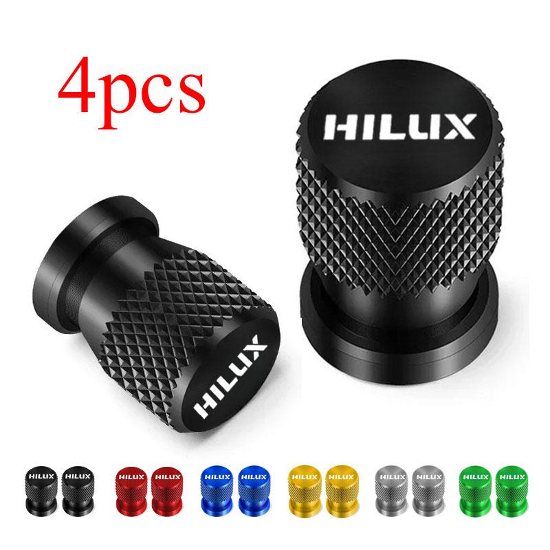QECB8 4pcs For TOYOTA HILUX Car Wheel Tire Valve Caps Tyre Stem Covers Airdust Waterproof Accessories