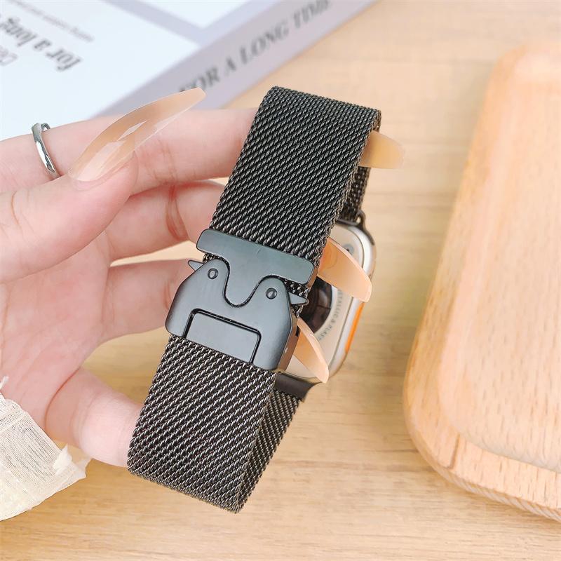 Ремешок-петля для Apple watch 10 9 8 7 41 45 мм 46 мм Ultra/2 49 мм Мужской женский металлический ремешок для iWatch 6 5 SE3 44 40 42 мм Ремень