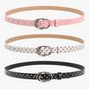 Dainty Buckle Polka Dot Belt Korean Style Dainty Waist Belt Decorative Leather Belt For Women