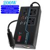 8 Ports Sockets 200W Car Inverter Overload Protection Power Adapter USB/PD/Type-C Chargers DC 12V/24V To AC 110V/220V Converter