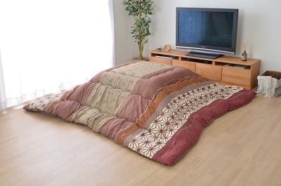 Икехико Футон для котацу Одеяло Прямоугольное Котонэ Красный 205 x 245 см Сделано в Японии Японский узор Прибл.. #5987139