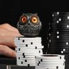 The Wise Watcher of The Felt Lucky Owl Guardian Owl Ornaments  for Poker Enthusiasts