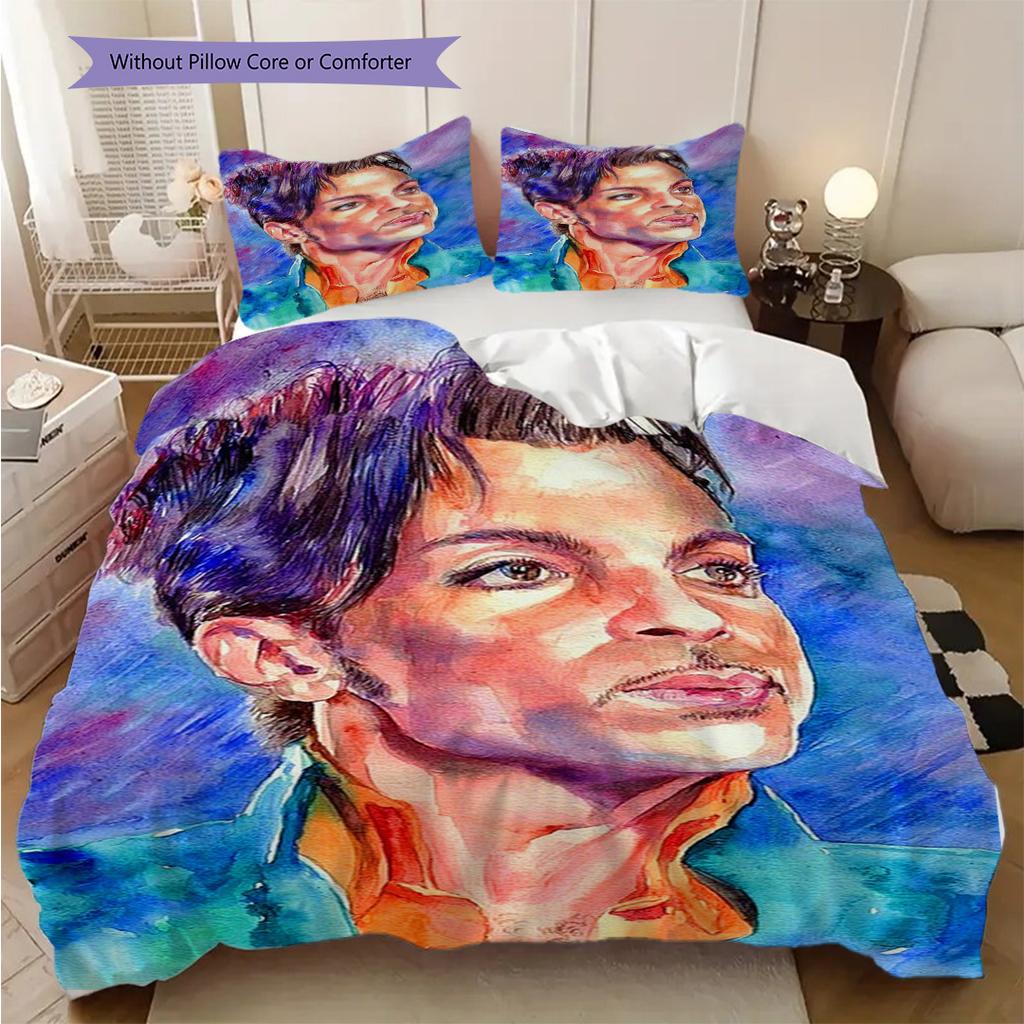 Prince'S Guitar Symbol Passion Creativity Bedding 1 Duvet Cover 2 Pillowcase Without Core Duvet Cover And Pillowcase Bedding Set