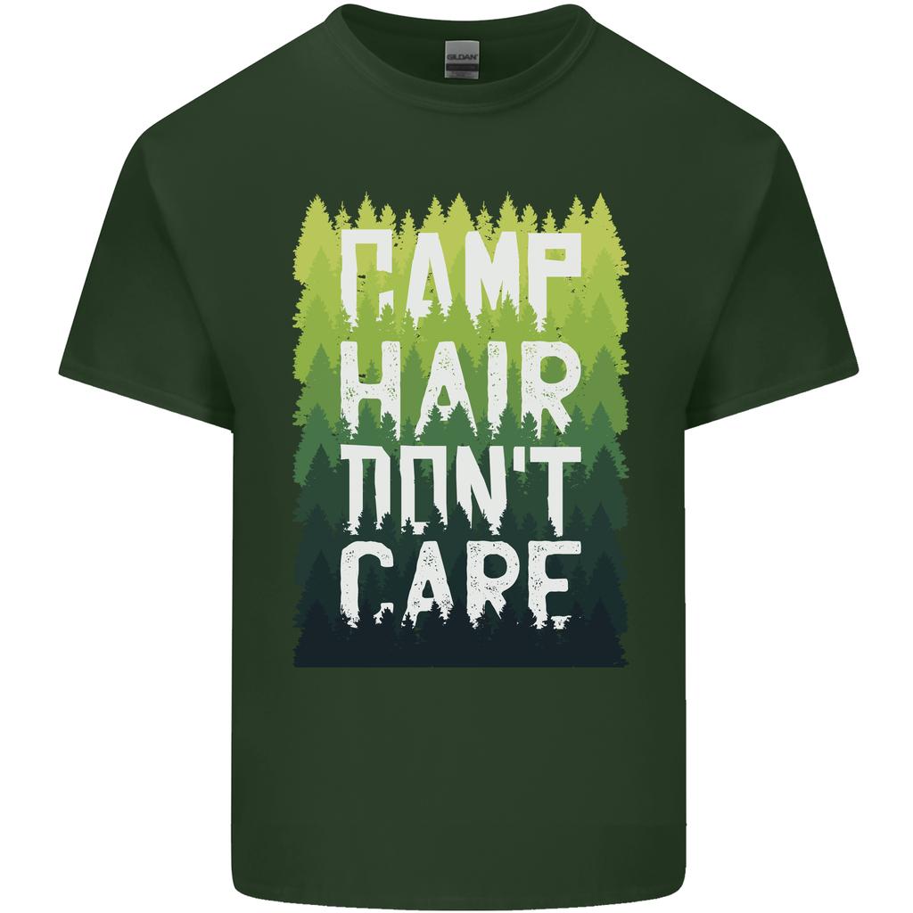 Camp Hair Dont Care Funny Camping Caravan Unisexs Light Cotton TShirt