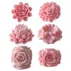 Flexible Silicone Soap Mold Flower Shaped Wax Candle Molds Scented Aromatherapy Making Mould Handmade Ornament Mould