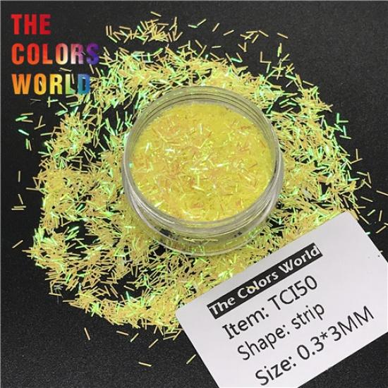 TCT-199 перламутровые переливающиеся цвета 0,3*3 мм мишурная полоска короткая планка для украшения ногтей гель для ногтей блестки для тела ручная работа