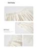 Elegant A-Line Pleated Skirt: New Spring/Summer Style, Elastic Waist, Mid-Length, White