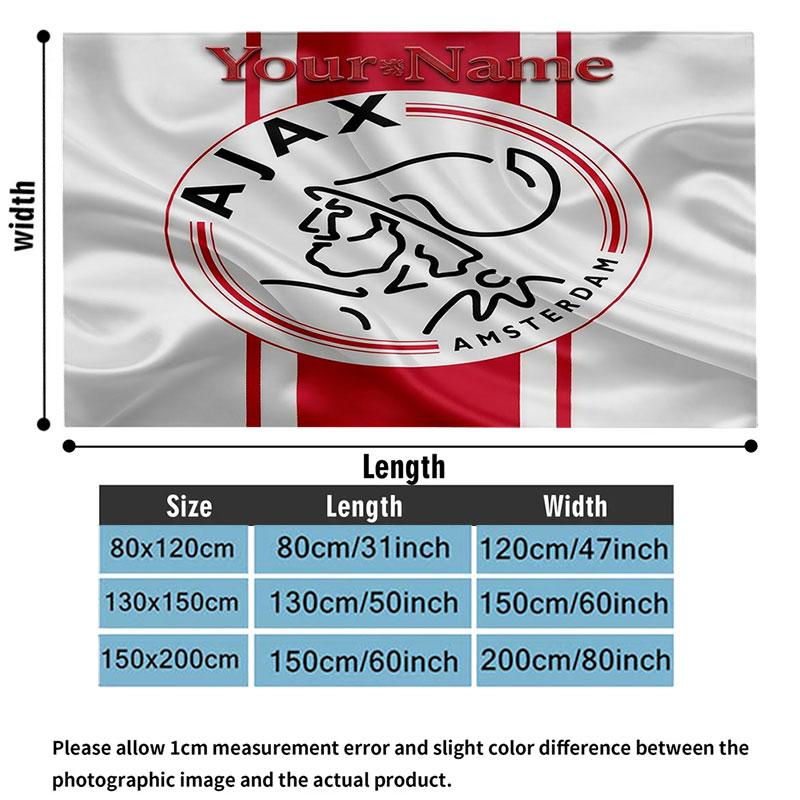 1PC AFC Ajax Custom Name Patterned Flannel Blanket Suitable For All Seasons for Home Decor Warmth and Comfort Gifts Holiday Present