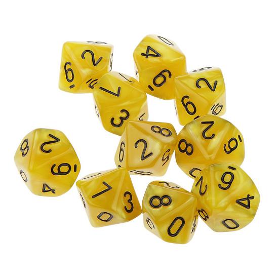 10 шт. Многогранные кубики D10 однотонные для ролевой игры TRPG, реквизит для вечеринки, подарок