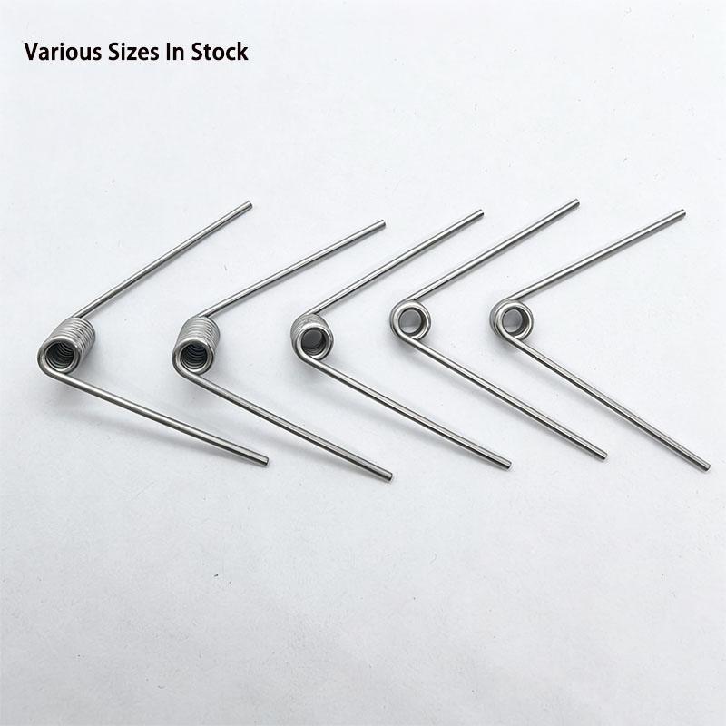 10pcs 1.4mm Wire 304 Stainless Steel Right-Hand Torsion Spring 3/6/9 Coils 60-180 Degree Corrosion Resistant Torsion Spring