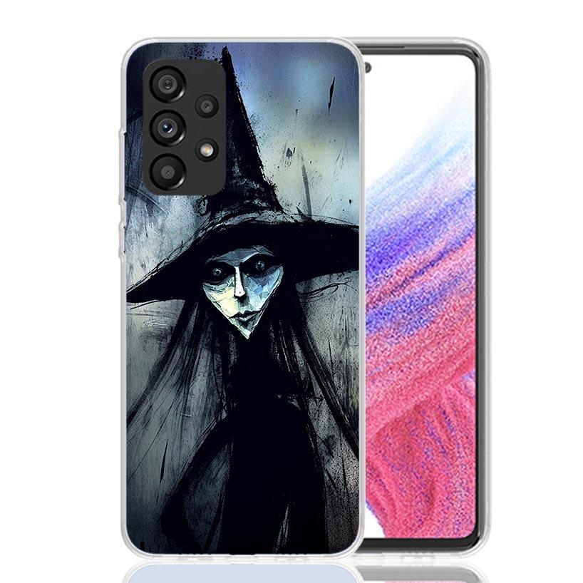 Чехол для телефона на Хэллоуин Лунная Ведьма Ужасы Для Samsung Galaxy A17 A16 A14 A15 A13 A57 A56 A54 A55 A53 A37 A36 A34 A35 A33 A26 A24 A2